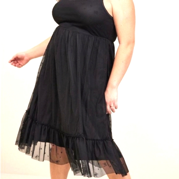 ❤NWT VINTAGE TORRID MINNIE MICKEY MOUSE PRINT SHEER MESH MAXI DRESS DISNEY PLUS - Picture 4 of 16